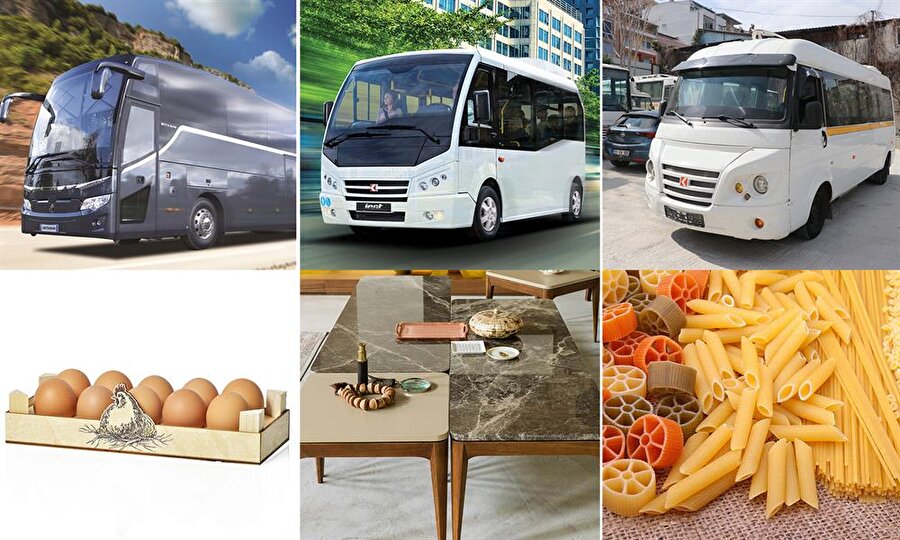 3. Otobüs, midibüs ve minibüs, makarna, yumurta, işlenmiş mermer  ihracatında dünyada üçüncü sıradayız.

                                    
                                    
                                    
                                    
                                    
                                
                                
                                
                                
                                