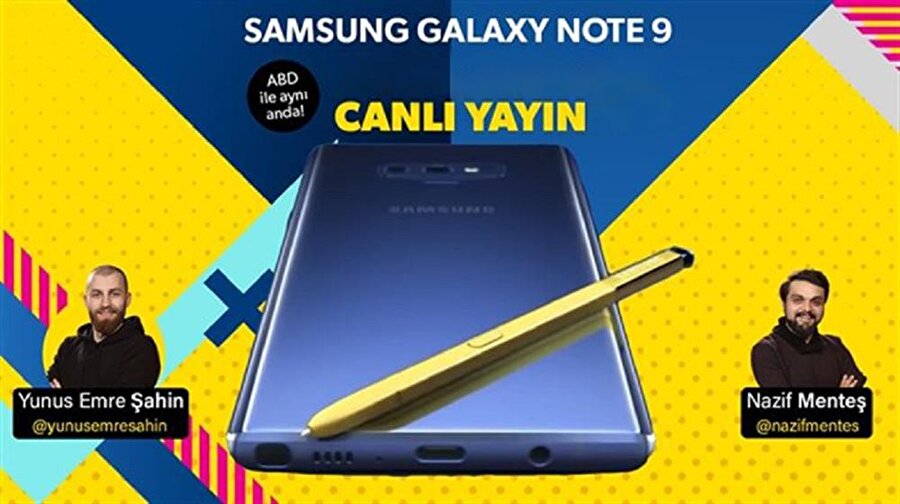 Samsung Galaxy Note 9 canlı yayın