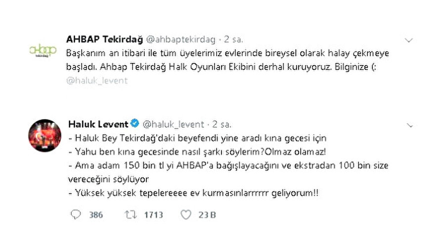 İşte o diyalog!