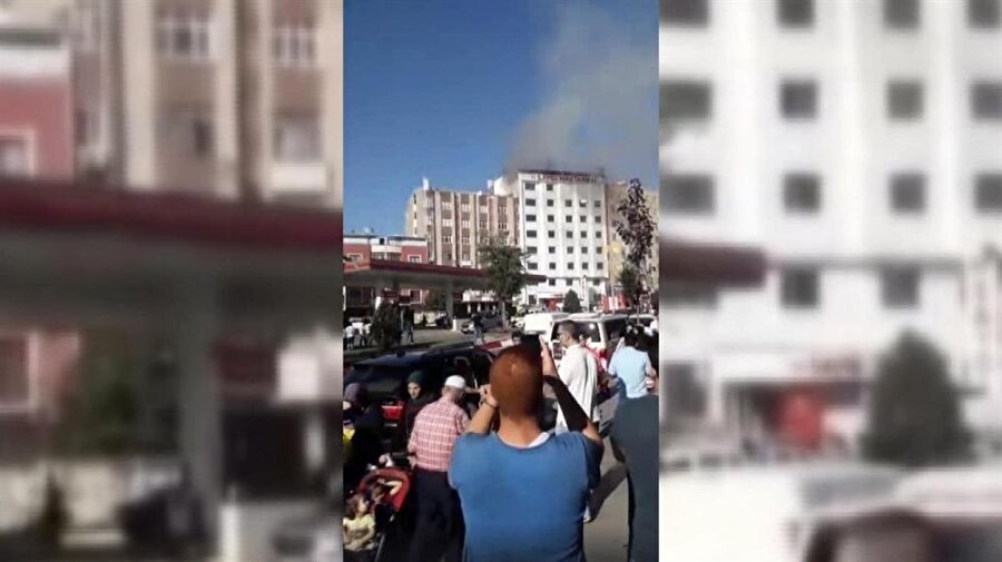 Yangın nedeniyle hastalar tahliye edildi.