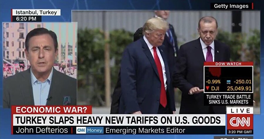 CNN: Türkiye ile ticaret savaşı ABD borsalarını batırdı