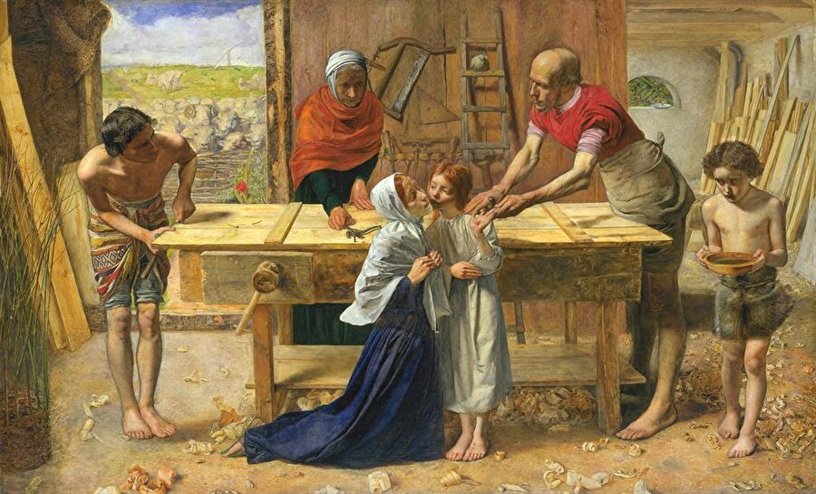​İsa Ailesinin Evinde, Millais, 1849-50
