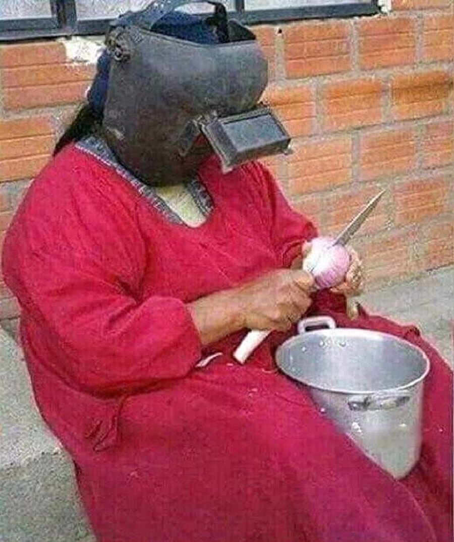 3. seviye kaskla soğan doğramak