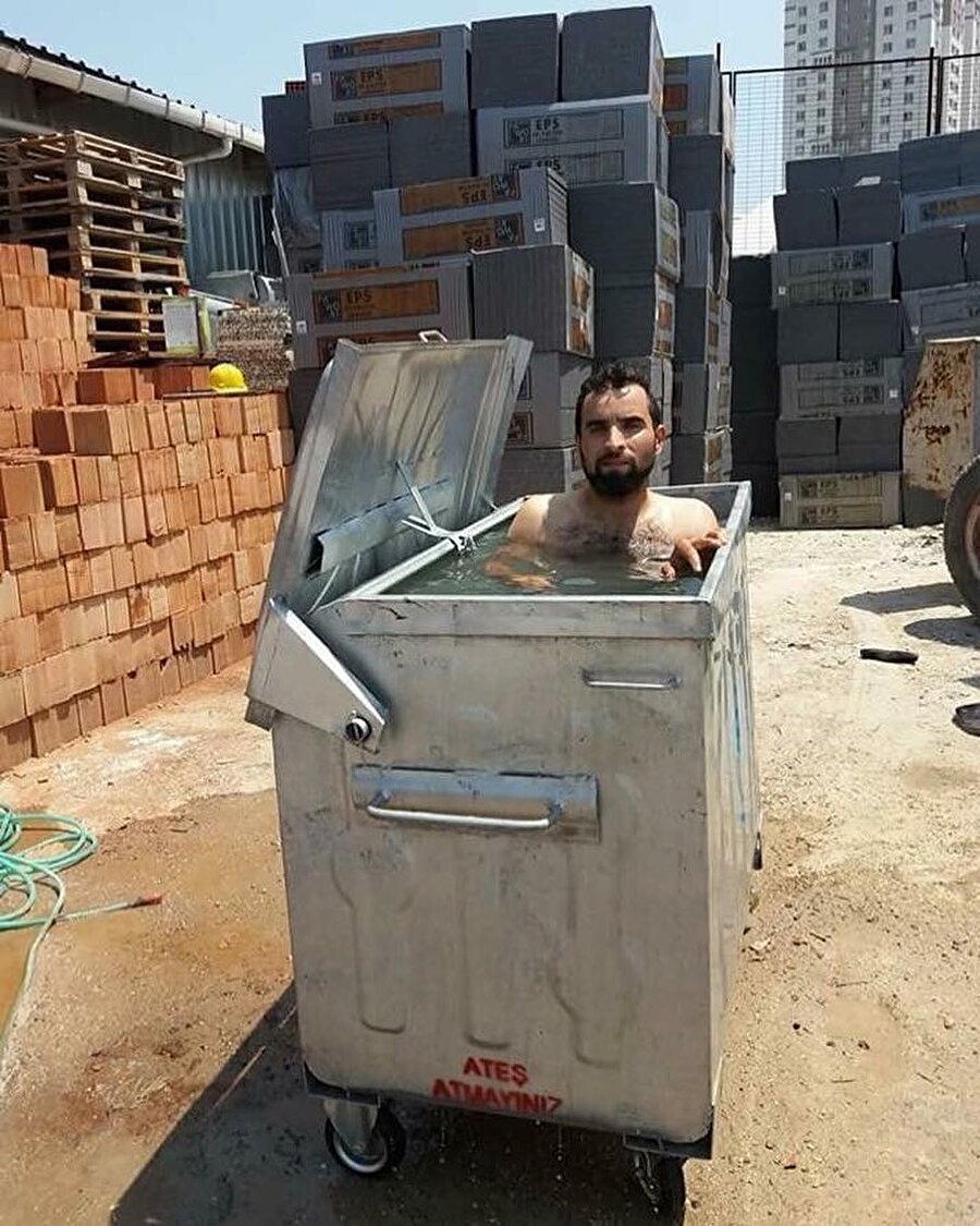 Tamam sıcak ama keşke leğene falan girseydin