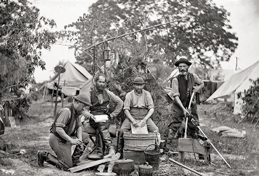 Joinville Prensi'nin mahallesindeki işçiler, 1862