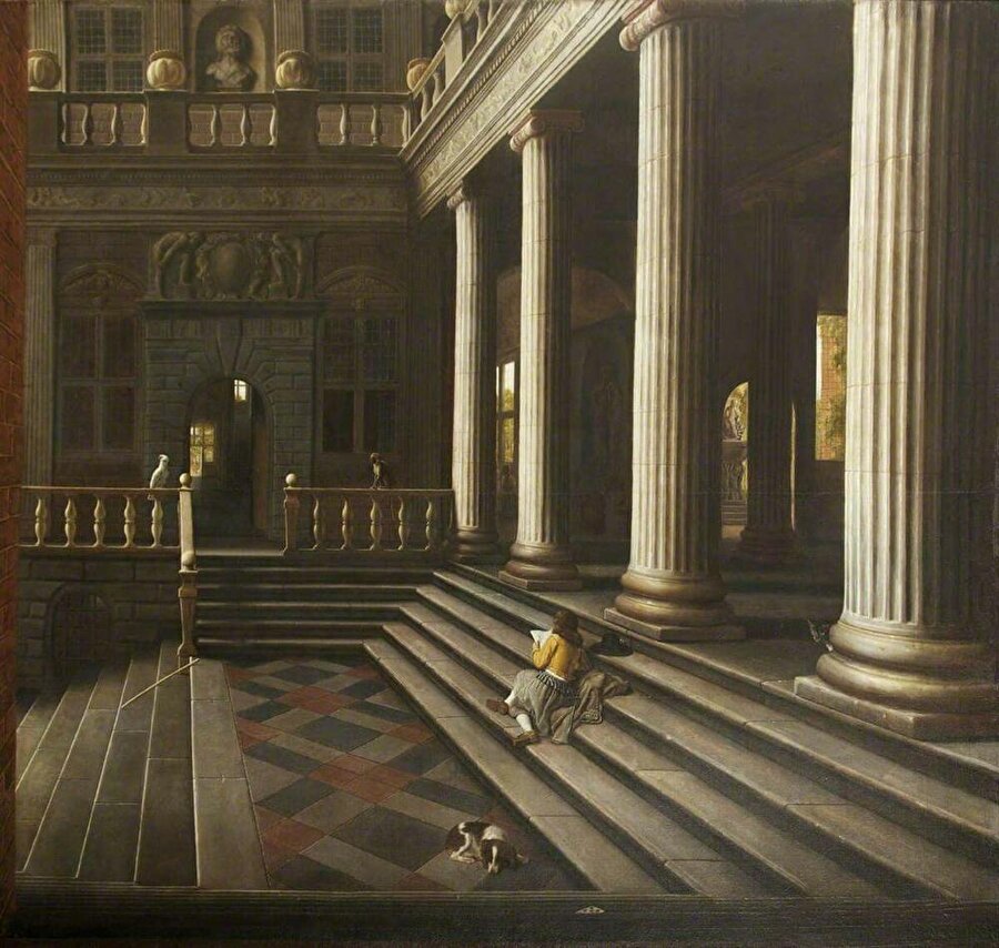 Bir evin avlusunun perspektif görüntüsü, Samuel Dirksz van Hoogstraten, 1644