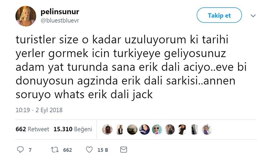 Milli turist gezdirme şarkımız