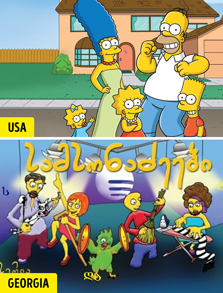 The Simpson / The Samsonadzes

                                    
                                    
                                    
                                    Eğer The Simpsons'ı gerçekten seviyorsanız, kesinlikle animasyon çizgi dizinin Gürcü versiyonu olan Samsonadzes'ı göz atmanız gerekecektir. Animasyon kalitesini kıyaslayacak olursak hataya düşebiliriz. Çünkü dizinin ABD versiyonu ile Gürcü versiyonu arasında bariz bir fark gözüküyor.
                                
                                
                                
                                