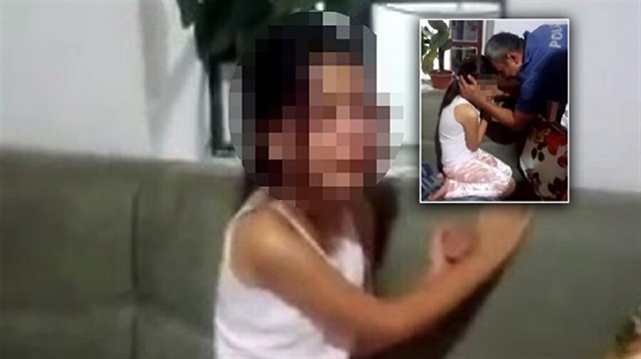 Karşısında polisleri gören küçük kız‘Lütfen beni götürmeyin’ diyerek gözyaşlarına boğuldu.