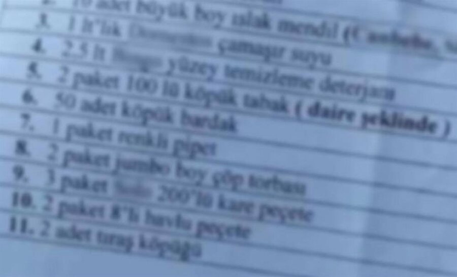 KKTC'de öğrencilere verilen ihtiyaç listesi