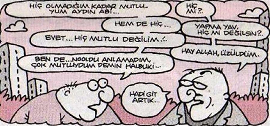 Ben de üzüldüm şimdi