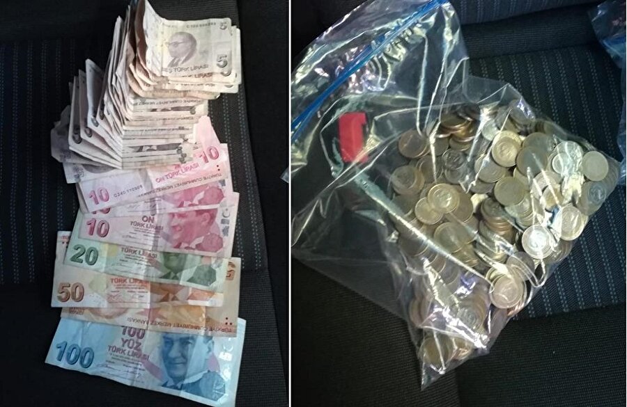 Dursun C.'nin yapılan üst aramasında, madeni para ve kağıt banknotlardan oluşan 620 lira çıktı.