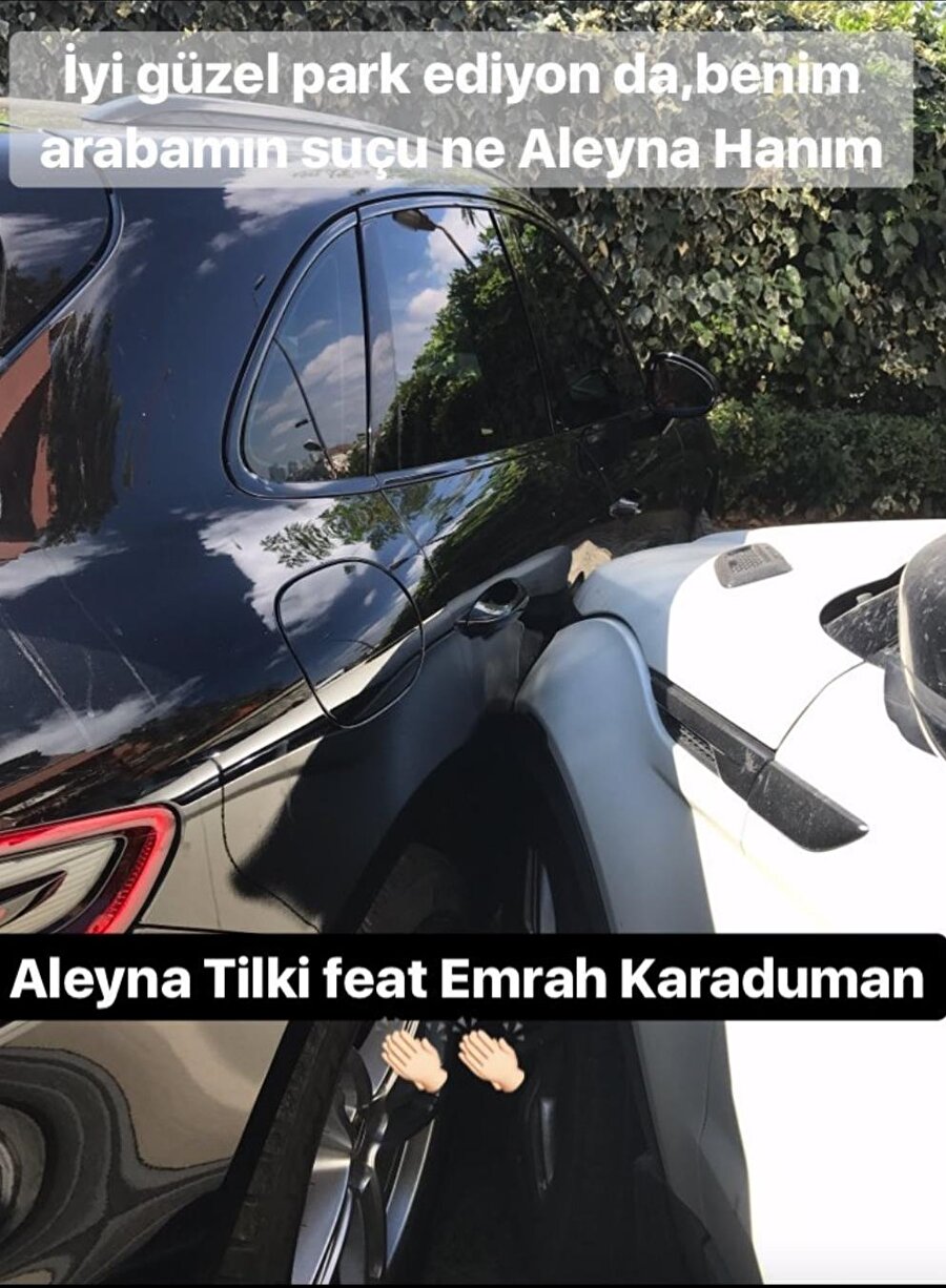 Emrah Karaduman'ın aracına çarptı!
Genç şarkıcı Aleyna Tilki, son olarak Emrah Karaduman'ın arabasına çarptığı haberiyle gündem olmuştu. 700 bin TL'ye aldığı arabasını park ederken Emrah Karaduman'ın arabasına çarpan Aleyna, son olarak bu haberle gündeme geldi. Karaduman, Instagram'ın hikaye bölümünden paylaştığı kareye, "İyi güzel park ediyorsun da benim arabamın suçu ne Aleyna Hanım" notunu yazdı.