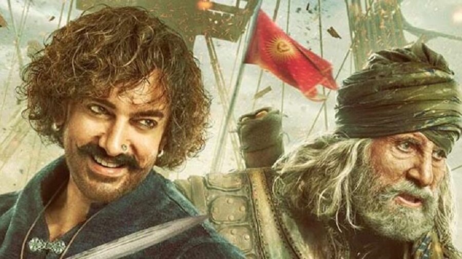 Başrol oyuncuları Aamir Khan ve Amitabh Bachchan
