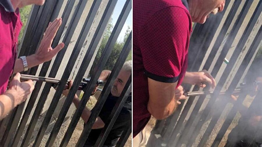 Cinayet anı anbean görüntülendi.