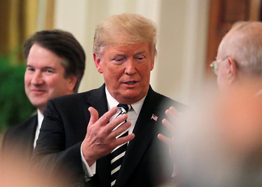 Trump, Kavanaugh'un yemin töreninden önce bir konuşma yaptı.