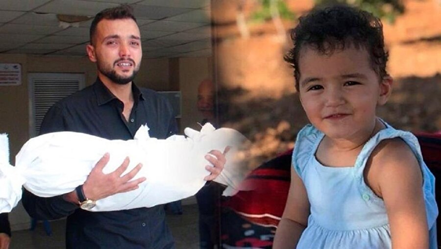 Baba Uğur Çiftçi, kefenlenen kızını son kez kucakladı.