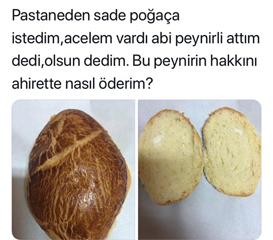 Bir dahakine peynirli isteyip sade alabilirsin