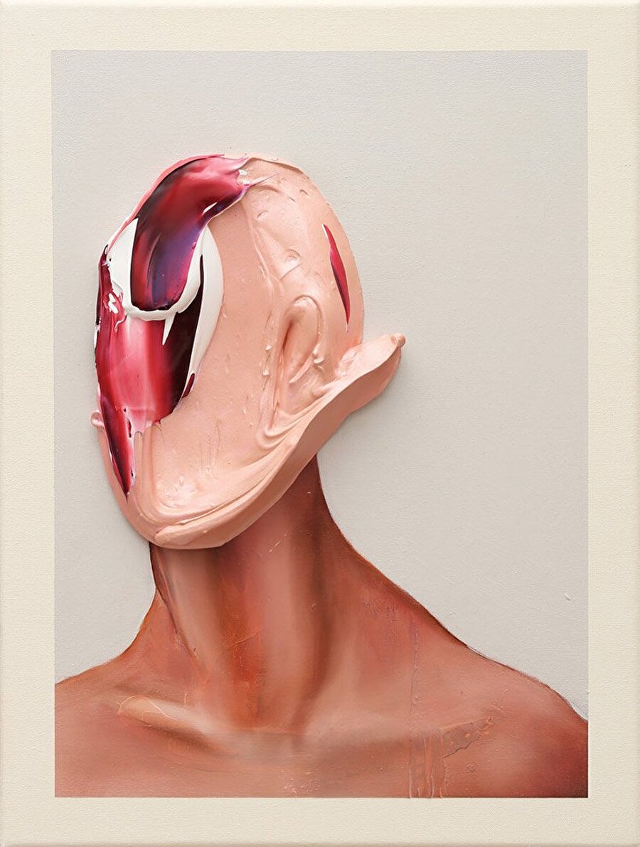 Fabio La Fauci'nin gerçekçi ve soyut resim anlayışı arasında gidip gelen "Is It You" portesi