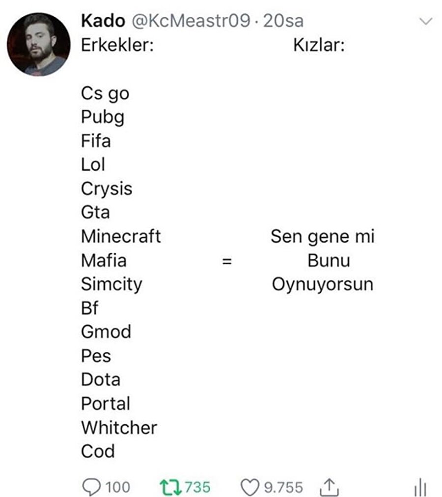 Erkekler siz de abartmayın ama