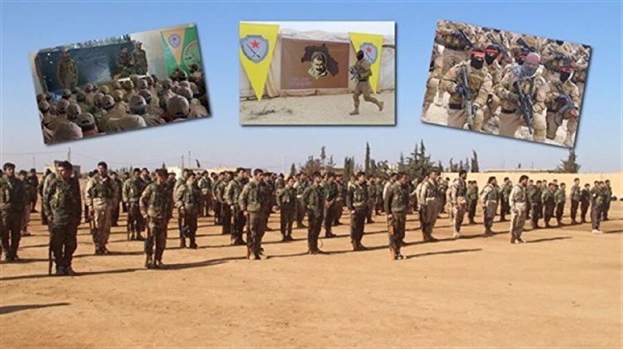 ABD'li askerler Suriye'de kurdukları kamplarda YPG'li teröristlere eğitim veriyor.