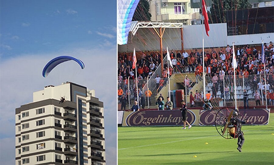 Adana Demirsporlu taraftarın sahaya iniş yaptığı an bu şekilde görüntülendi.