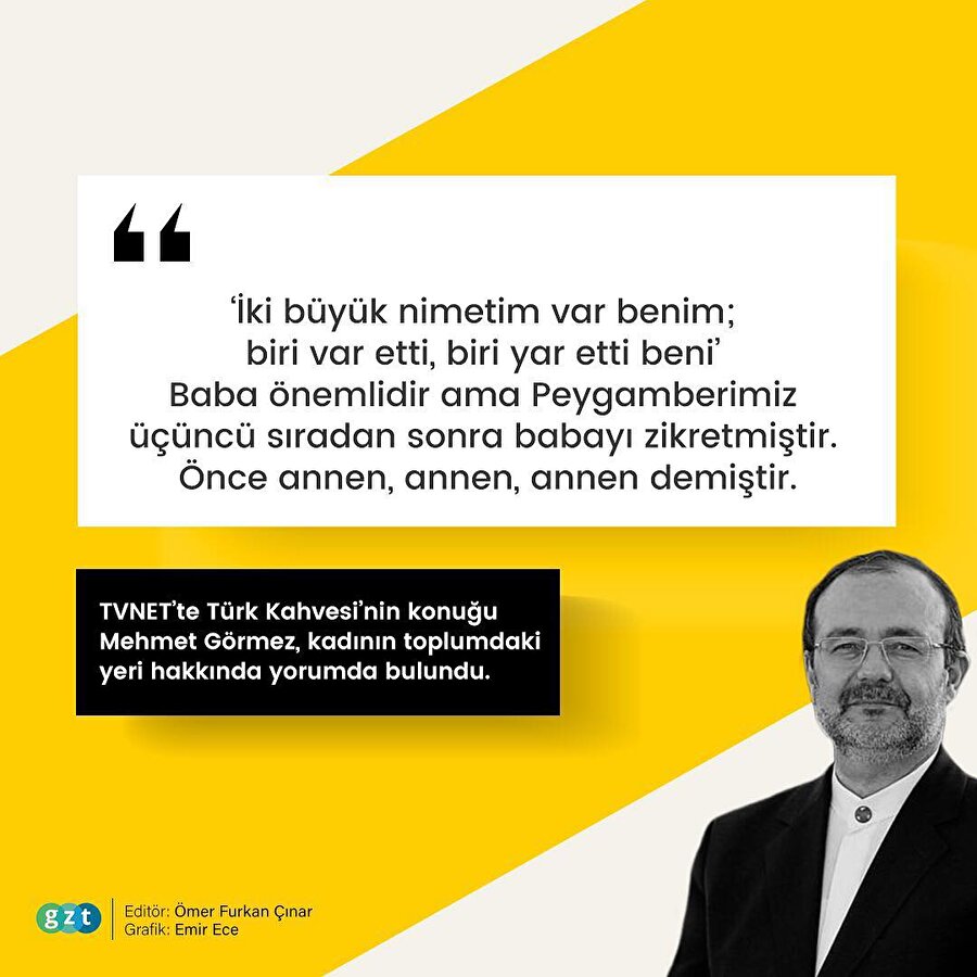 Mehmet Görmez: Her insan annesinin eseridir