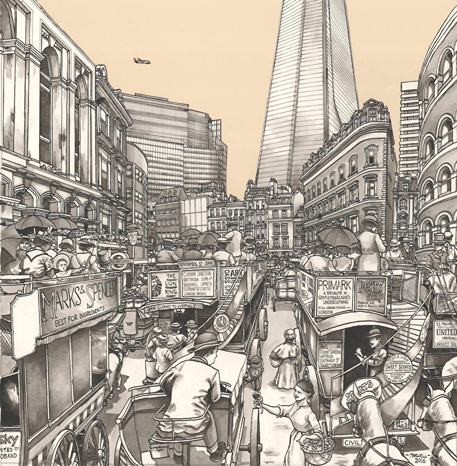 Maxwell Tilse'nin Londra illüstrasyonu