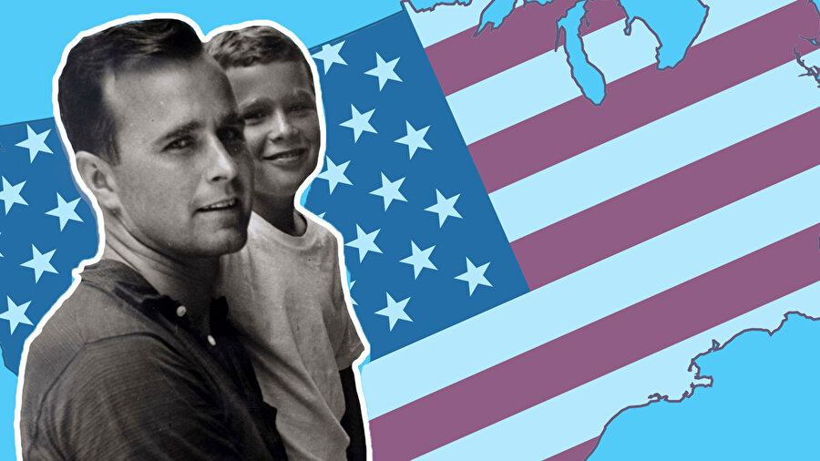 George H. W. Bush ve oğlu George W. Bush