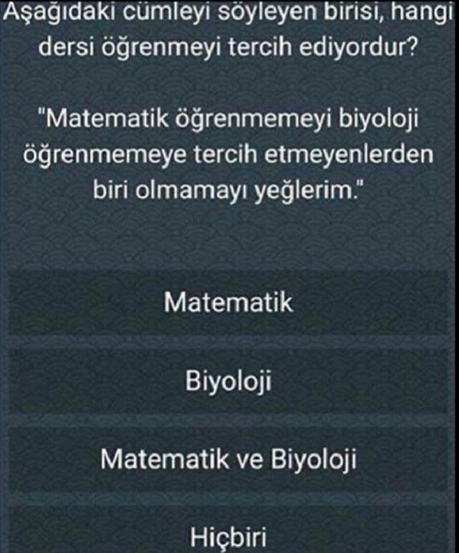 ​Sinirden gülüyorum soruya