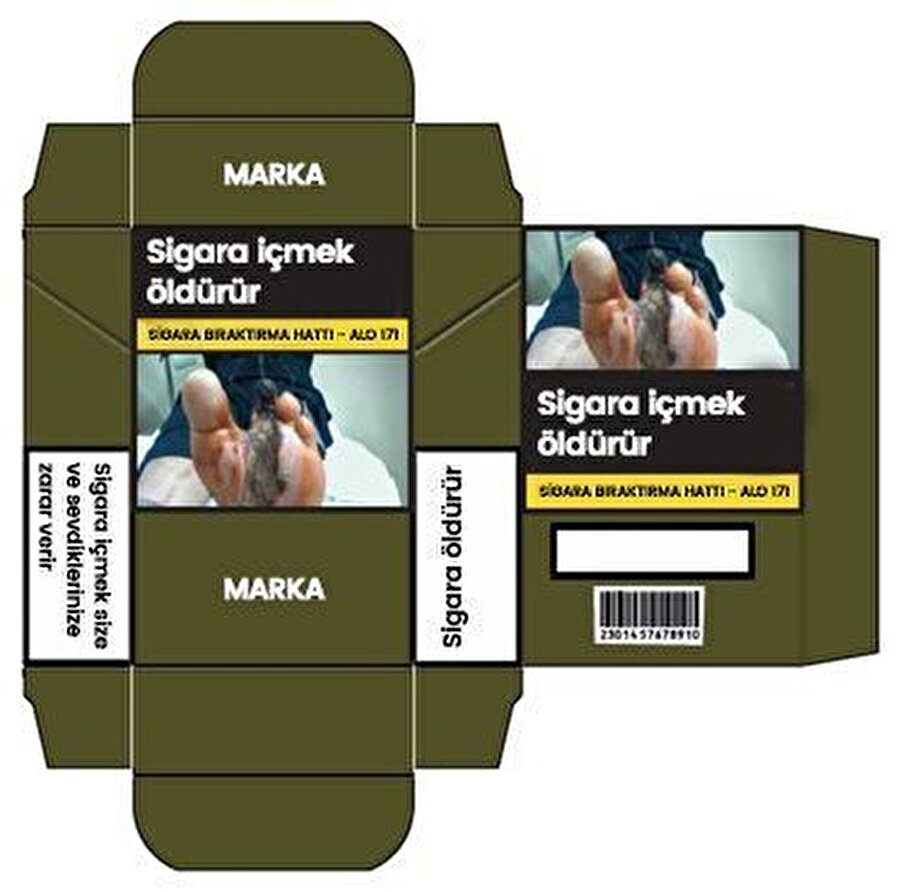 Sigara paketleri tek tip olacak
Tütün ürünleri paketleri ile nargile şişelerinin üzerine,
zararlarını belirten resimli ve Türkçe yazılı uyarı veya mesajların konulacağı
alan, yüzde 65'den yüzde 85'e çıkarılacak.
Tütün
ürünleri markanın yazım şekli, yazı karakteri, punto boyutu, paket üzerindeki
konumu, paketlerin rengi, diğer yazı, ibare ve şekiller dahil olmak üzere, aynı
şekilde tasarlanan düz ve standart paket biçiminde piyasaya arz edilecek.
Marka,
sigara paketinin sadece bir yüzeyine ve bu yüzeyin yüzde 5'ini aşmayacak
şekilde yazılacak. Paketlerin üzerine markanın logosu, simgesi veya sair
işaretleri konulamayacak. Bu kurallar, birden fazla paketi bir arada bulunduran
tütün ürünleri kutuları için de geçerli olacak.
Düz
( standard paket ), yasalar uyarınca, sağlık uyarıları dışında, markanın adı ve
ürün bilgisinin standart yazı tip ve boyutuyla yazılması ve markaya ait logo,
renk, resim ve promosyon bilgilerinin kullanılmasının yasaklanması olarak
tanımlanır.