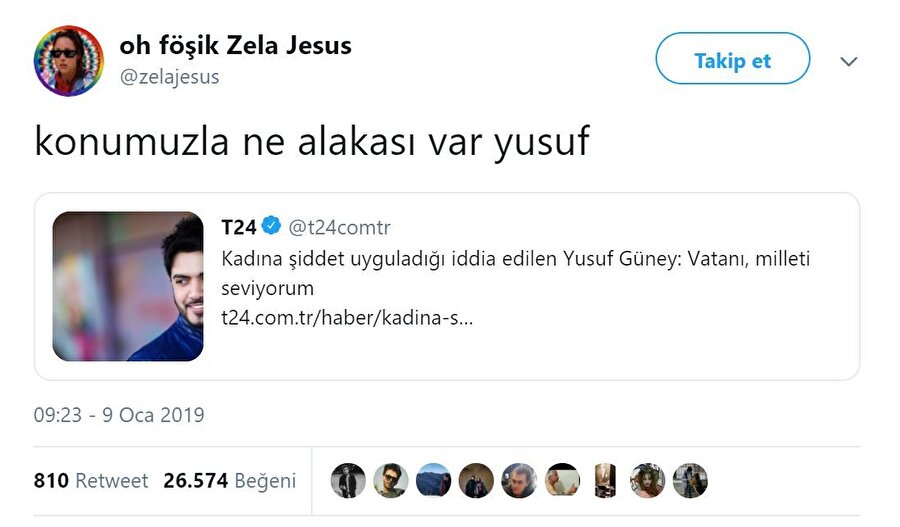 Konuyu değiştirmeye çalışırken ben