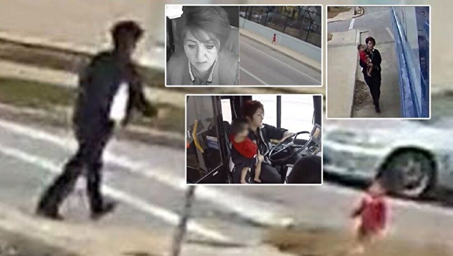 Kaybolan bebeğin yardımına kadın otobüs sürücüsü yetişti.
