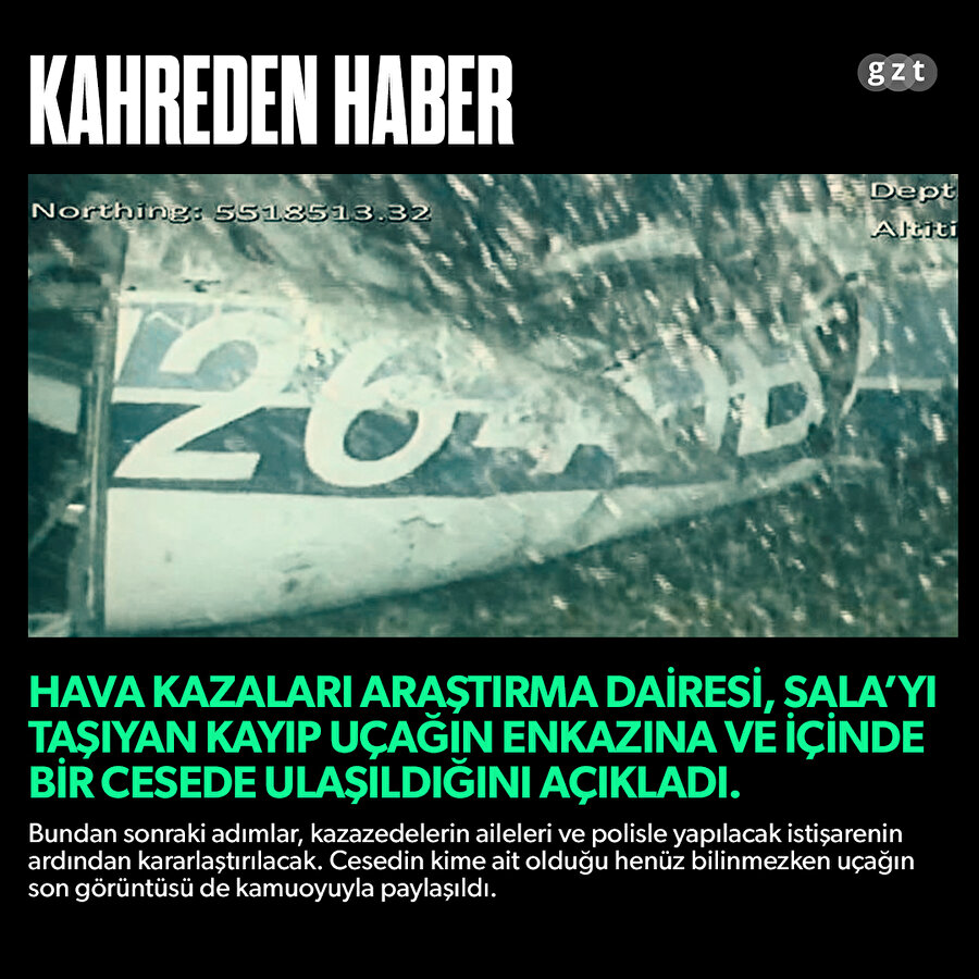 Sala'nın uçağı bulundu