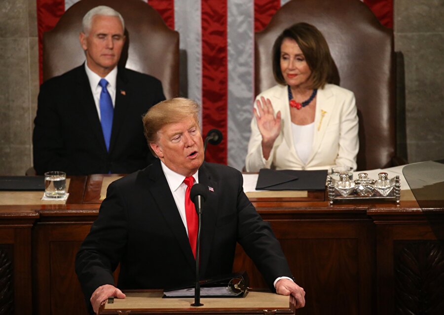 ABD Başkanı Trump'ın konuşması 1,5 saat sürdü.