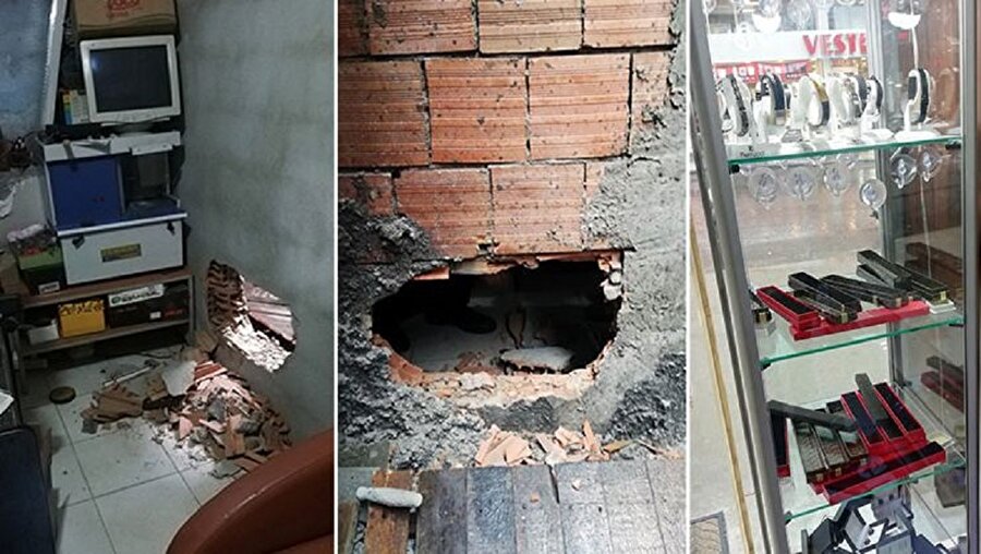 İstanbul'da duvarı delerek gümüş takı çaldılar.