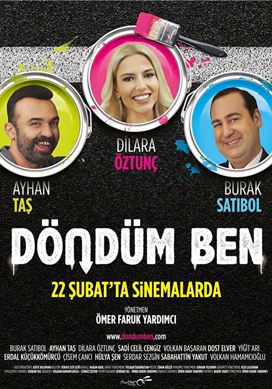 3. Döndüm Ben
Ömer Faruk Yardımcı'nın yönettiği "Döndüm Ben", evliliğini bitirme planları yapan bir adamın, eşinin çocuk sahibi olmak istediğini açıklamasından sonra bu durumdan kurtulabilmek için arkadaşına danışmasıyla gelişen olaylar etrafında dönüyor.Volkan Hamamcıoğlu ve Cengiz Eşiyok'un senaryosunu yazdığı komedi türündeki filmin başrollerinde Burak Satıbol, Ayhan Taş, Dilara Öztunç, Sadi Celil Cengiz, Volkan Başaran, Dost Elver ve Yiğit Arı yer alıyor.