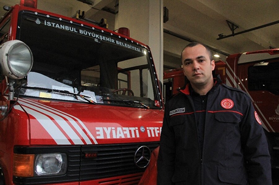 İtfaiye eri Semih Olcay.