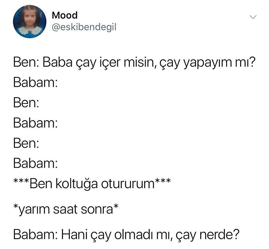 Babalar içlerinden cevap verince duyduğumuzu sanıyor