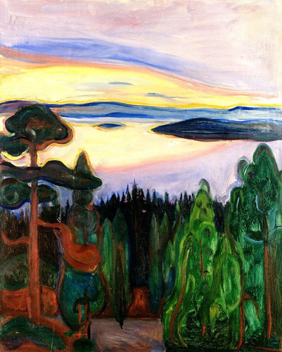 "Nordstranddan görünüm" Edvard Munch (1900)