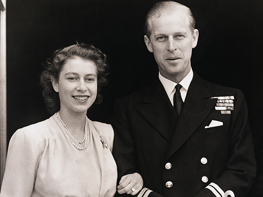 Philip Mountbatten ve Kraliçe Elizabeth Alexandra Mary.