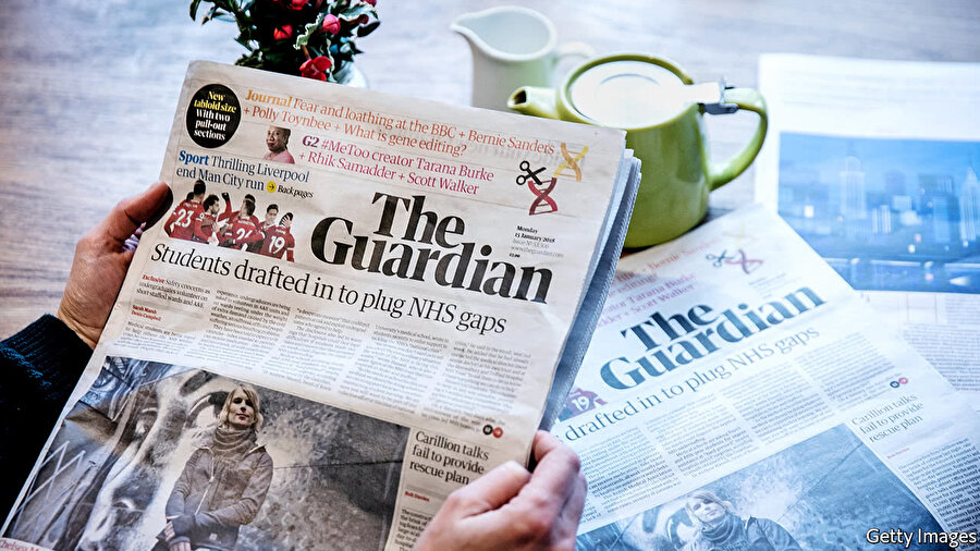 1821'de kurulan İngiltere merkezli The Guardian gazetesi.