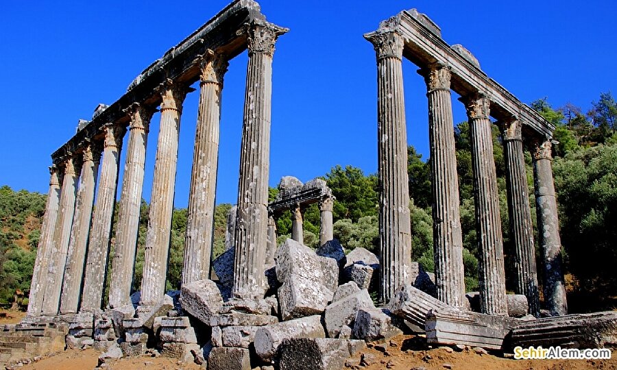 Roma İmparatorluğu'ndan kalan sütunlar ayağa kaldırılacak.