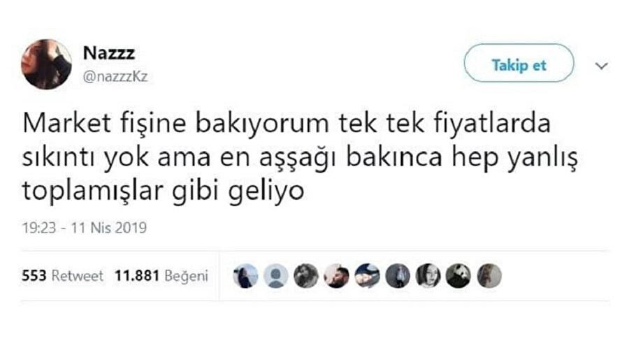 Bende yükseklik korkusu var, alışveriş fişlerine bakamıyorum