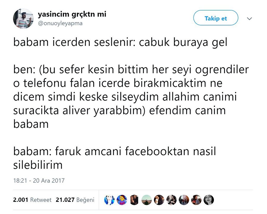 Babalar gerilim oluşturmaya bayılıyor