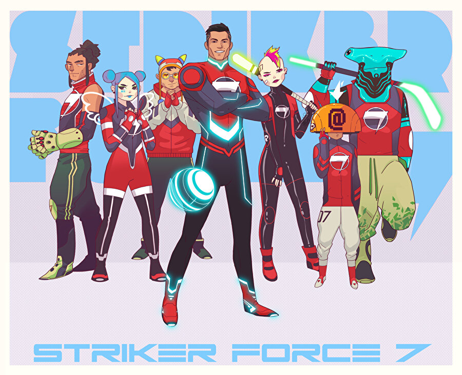 Strike Force 7'de izleyeceğimiz CR7 ve tüm karakterler.