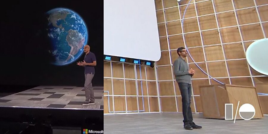 Satya Nadella ve Sundar Pichai
