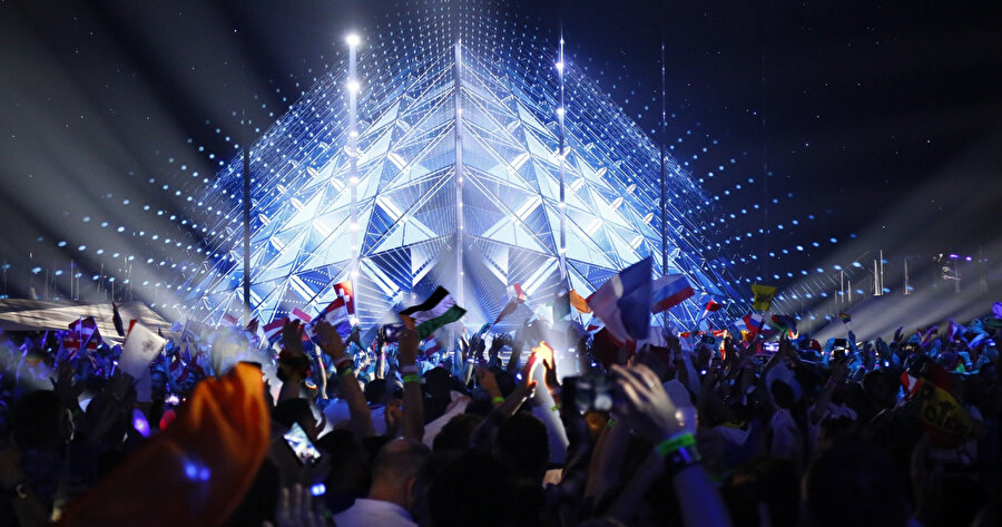 Dün İsrail'de düzenlenen Eurovision şarkı yarışması birçok 'Filistin' protestosuna sahne oldu.