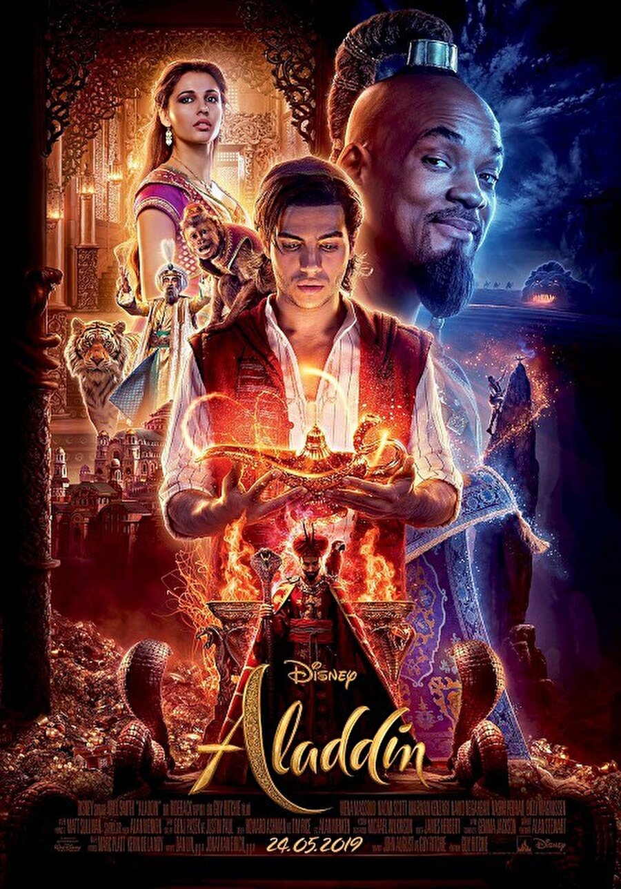 Aladdin
Kadro: 3 Boyutlu fantastik maceranın başrollerinde Will Smith, Mena Massoud, Naomi Scott, Billy Magnussen, Nasim Pedrad, Marwan Kenzari ve Navid Negahban yer alıyor. Konusu: Guy Ritchie'nin yönettiği "Aladdin", cesaretli ve kararlı Prenses Jasmine, Aladdin ve onların geleceğinin anahtarı olan sevimli Cin'nin herkesçe bilinen ünlü hikayesini anlatıyor.Senaryosu John August ve yönetmen Guy Ritchie tarafından yazılan film, Disney Stüdyoları'nın dünyaca ünlü Aladdin hikayesine dayanıyor.