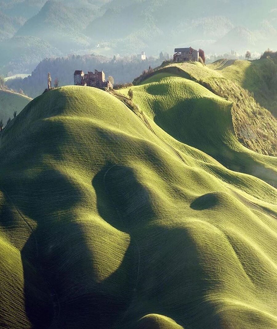 Burası kesinlikle Teletabilerin mekanı. Toskana, İtalya